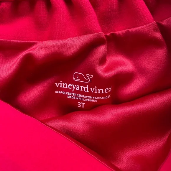 NWT GIRLS Vineyard Vines Bright Red Embroidered Skirt Size 3T - Picture 2 of 7